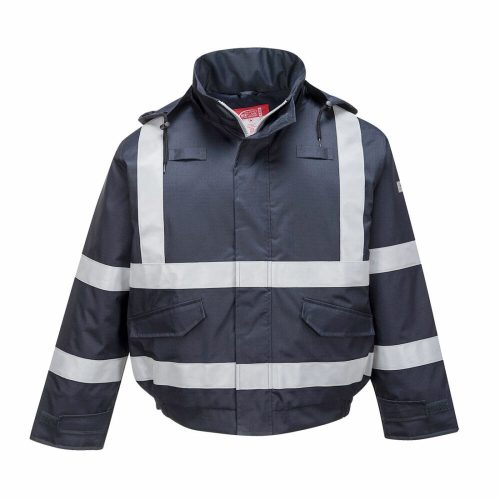 Portwest S783 Bizflame Rain bomber kabát navy színben