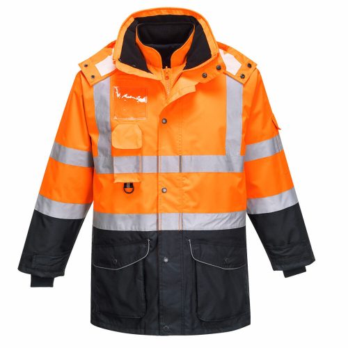 Portwest S426 Hi-Vis 7 az 1-ben kontraszt Traffic kabát narancs/navy színben