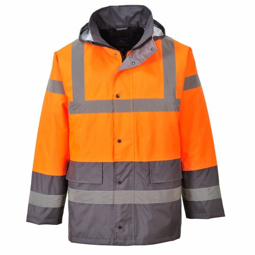 Portwest S467 Hi-Vis Kéttónusú Traffic kabát narancs/szürke színben