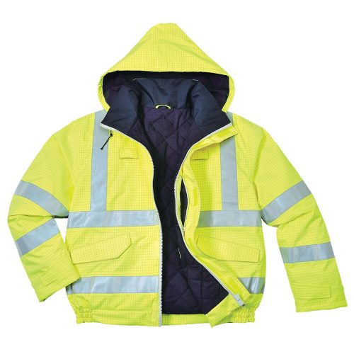 Portwest S773 Bizflame Rain Hi-Vis bomber kabát sárga színben