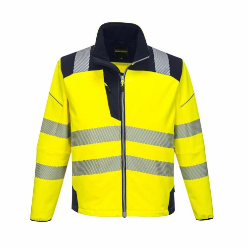 Portwest T402 PW3 Hi-Vis Softshell kabát sárga/navy színben