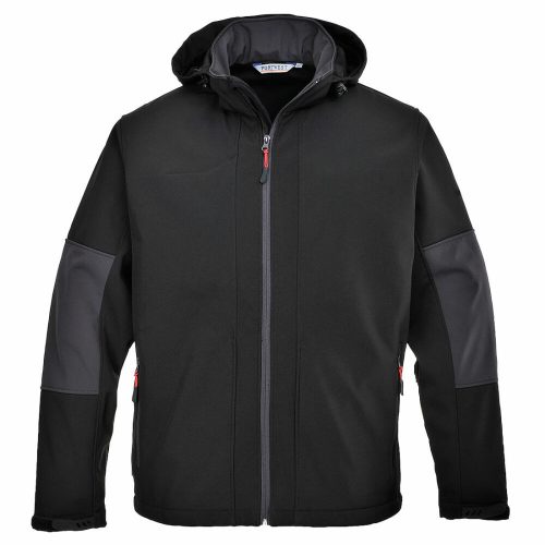 Portwest TK53 Softshell kabát kapucnival fekete színben