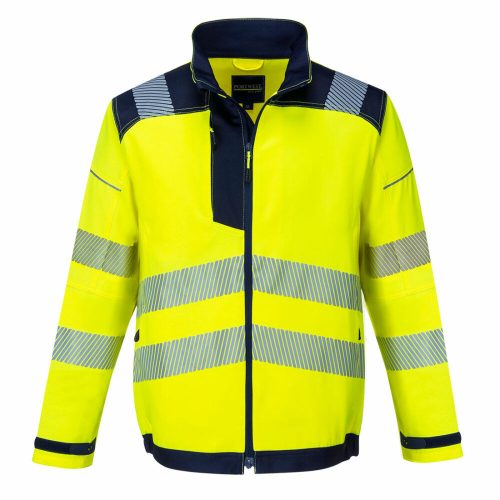 Portwest T500 PW3 Hi-Vis kabát sárga/navy színben