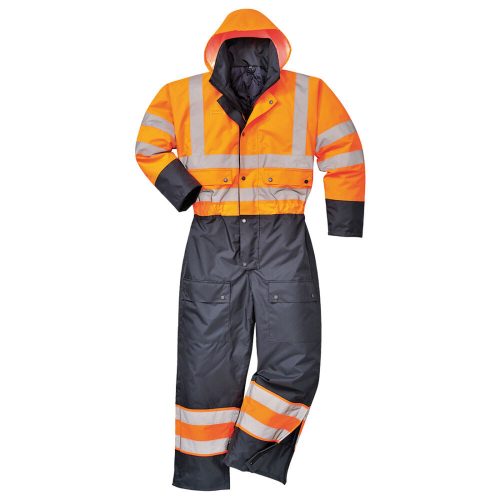 Portwest S485 Hi-Vis Contrast bélelt overál narancs/navy színben