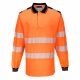 Portwest T184 PW3 Hi-Vis hosszú ujjú pólóing narancs/fekete színben