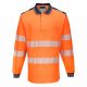 Portwest T184 PW3 Hi-Vis hosszú ujjú pólóing narancs/navy színben