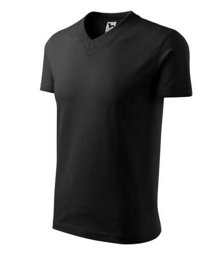 Malfini 102 V-neck unisex póló fekete színben