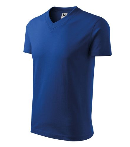 Malfini 102 V-neck unisex póló királykék színben