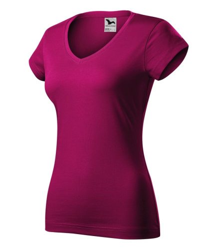 Malfini 162 Fit V-neck női póló fukszia színben