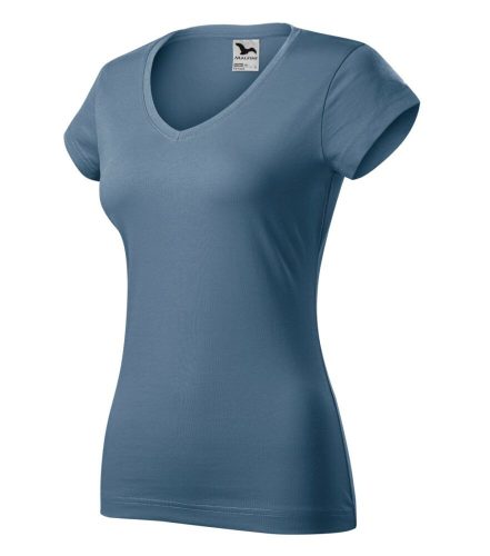 Malfini 162 Fit V-neck női póló farmerkék színben