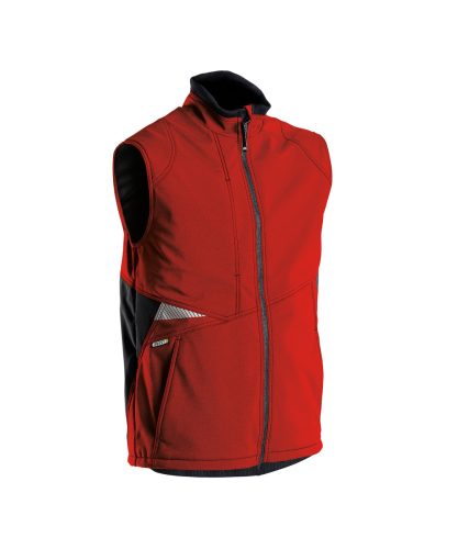 Dassy Fusion munkavédelmi softshell mellény piros/fekete színben