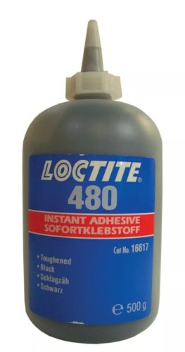 Loctite 480 ütésálló pillanatragasztó fém/fém, fém/gumi és mágnes ragasztásához 500 gr-os